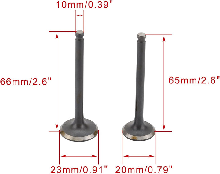 WOOSTAR Zylinderkopf 66mm Ventilbaugruppe Ersatz für 70ccm 90ccm 110ccm Taotao Roketa Sunl Chinesisc