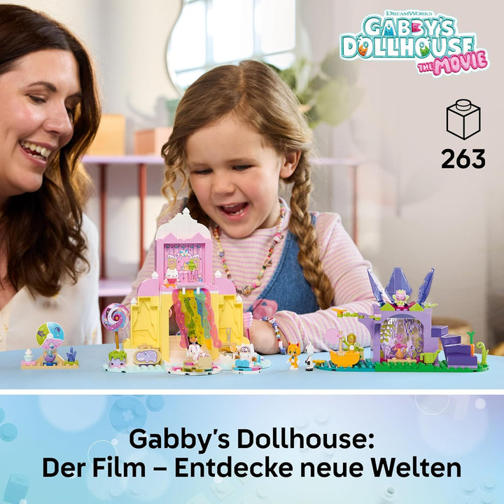 LEGO Gabbys Puppenhaus - Zuckerguss-Gebirge und Kätzchen-Garten - Spielset mit Minifigur, Panda Pföt