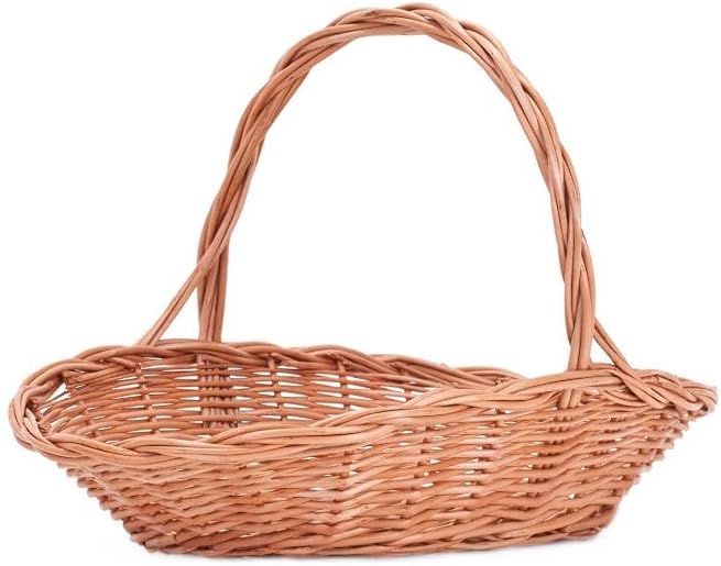 Geschenkkorb aus Weide, weidener Geschenkkorb, oval, naturfarbiger Weidenkorb, Geschenkkorb mit eine
