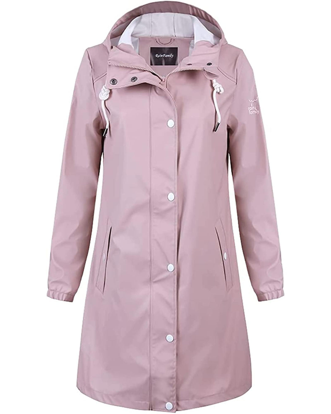 Damen Regenjacke Regenmantel Softshelljacke Friesennerz Parka PU Windbreaker mit Kapuze wasserdicht