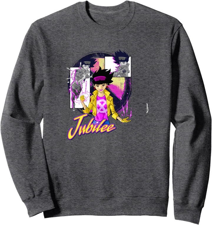 Marvel X-Men Jubilee Collage Panel Logo Sweatshirt