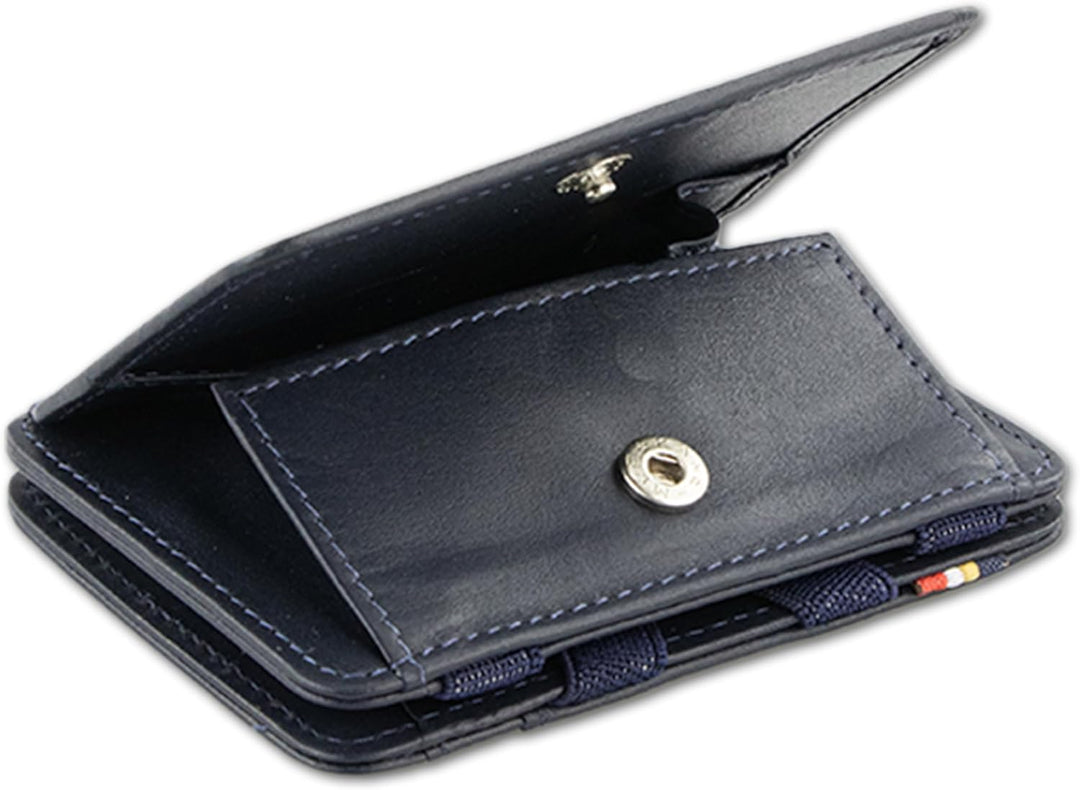 Hunterson Flacher Geldbeutel Fuer Herren aus Leder, Magic Wallet mit RFID-Schutz, Geldboerse mit Kle