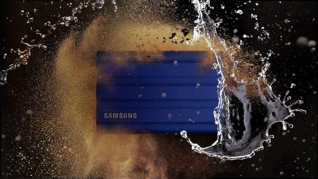 Samsung Portable T7 SSD Shield, USB 3.2 Gen 2 TB, 1.050MB/s Lesen, 1.000MB/s Writing, Blue, MU-PE2T0