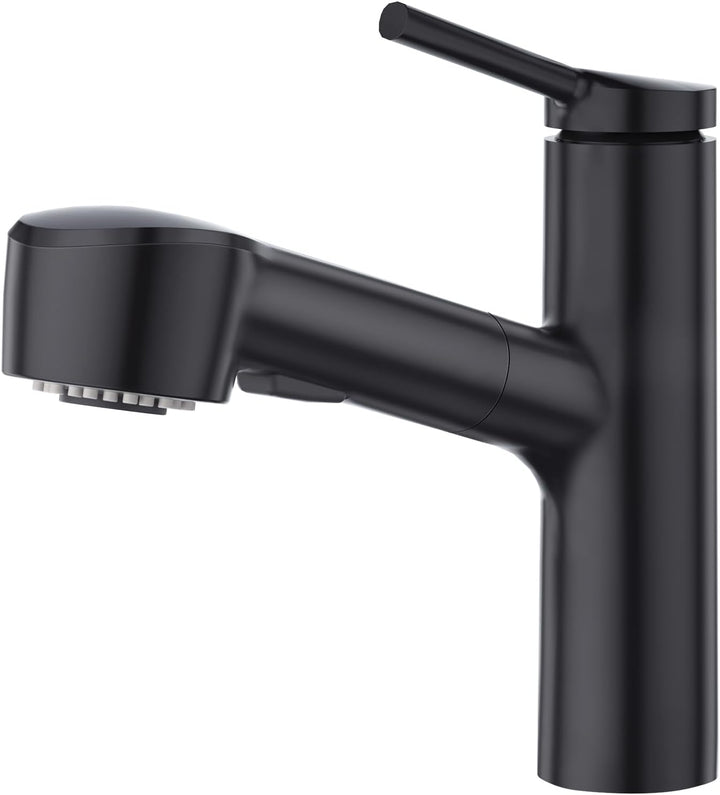 CREA Wasserhahn Bad mit ausziehbar Brause,Waschtischarmatur mit 2 Strahlarten Spültischarmatur mit 2