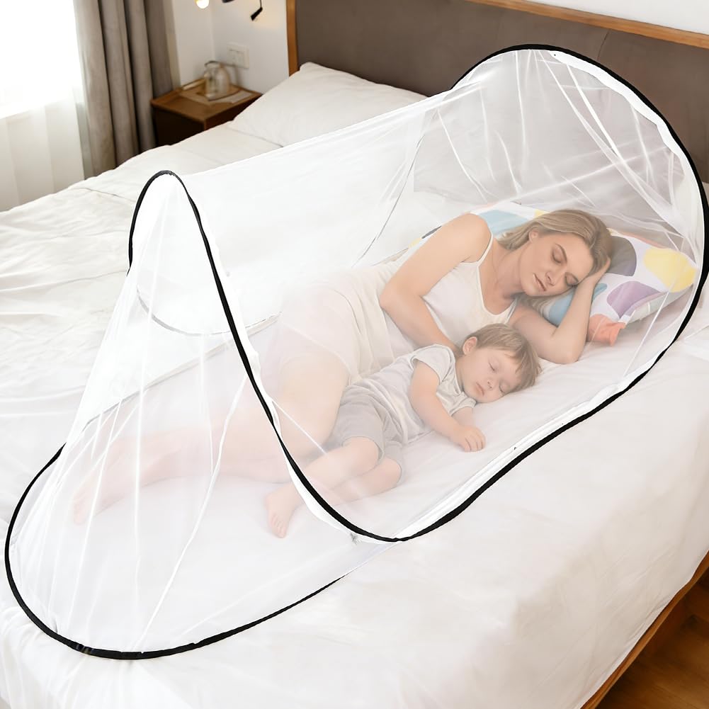 Faltbares Moskitonetz, Moskitonetz Pop Up, Moskitonetzs Reise, Moskitonetzs Bett, 200 x 80 x 56 cm,
