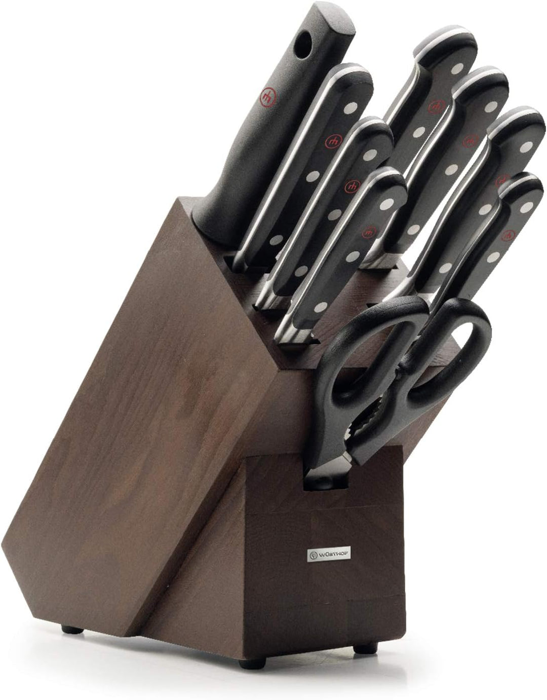 WÜSTHOF Classic Messerblock mit 9 Artikeln 9-teilig Braune Esche, 9-teilig Braune Esche