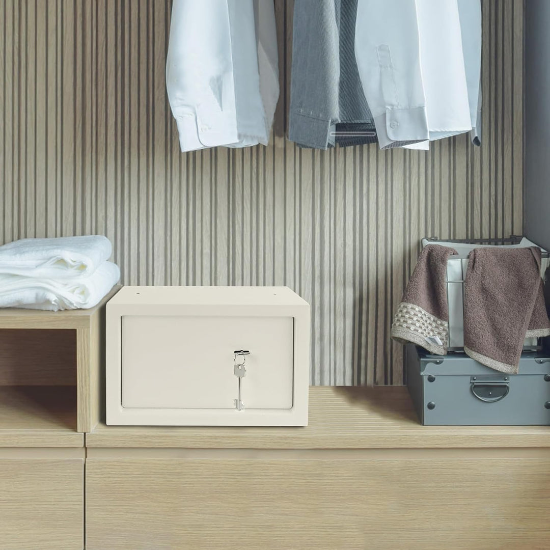 Tresor Möbeltresor Safe Geldschrank mit Doppelbartschloss, Wandsafe Boden-Wandtresor aus Stahl inkl.