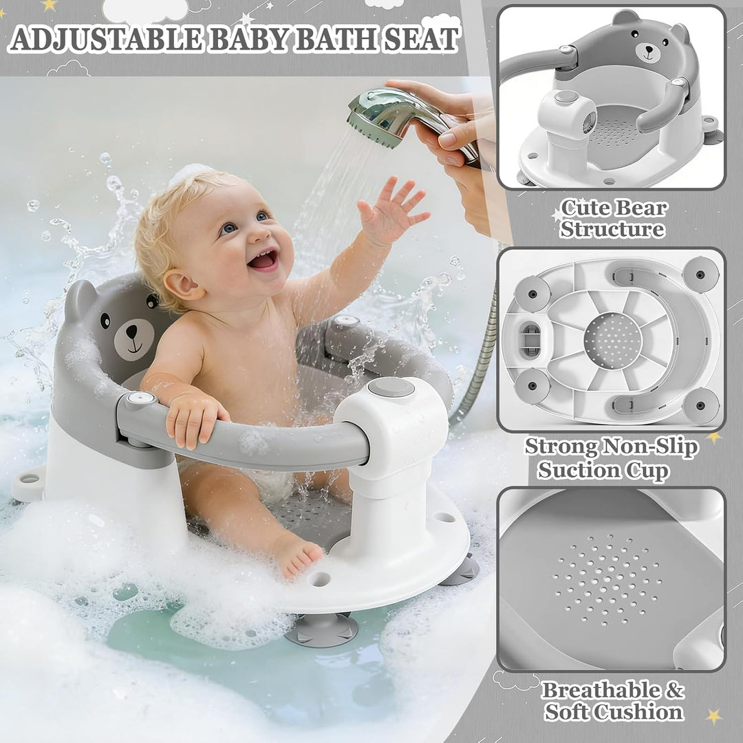 Baby Badewannensitz, Badewannensitz Ab 6 Monate, Badesitz Baby Badewanne Sitz, 360° Rundumschutz, Du