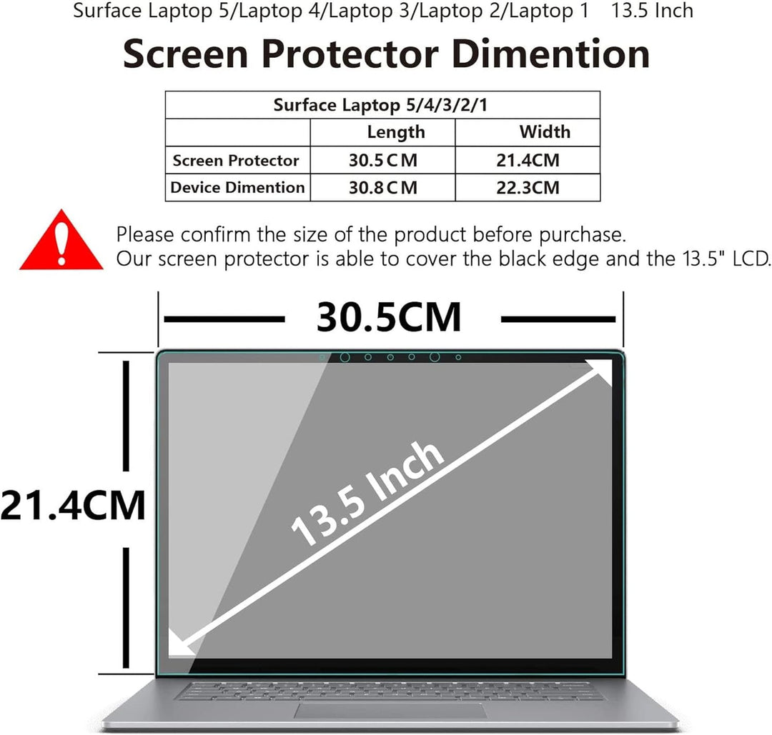 MEGOO Displayschutzfolie für Microsoft Surface Laptop 6/5/4/3/2/1 13,5 Zoll, Blaues Licht blockieren
