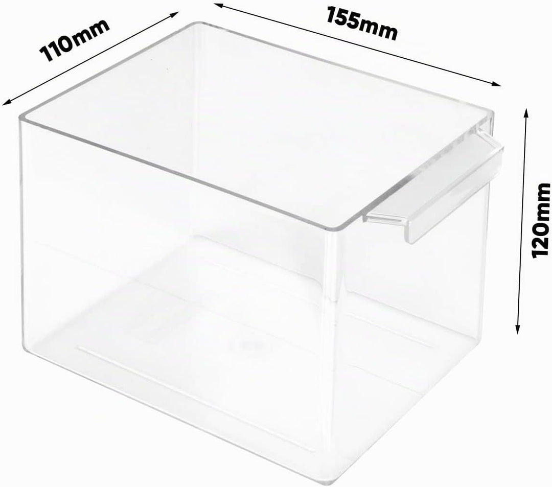 Aufbewahrungsbox mit Schubfächern Sortimentskasten - 6 Stück Transparent Schubladen - 690 x 155 x 13