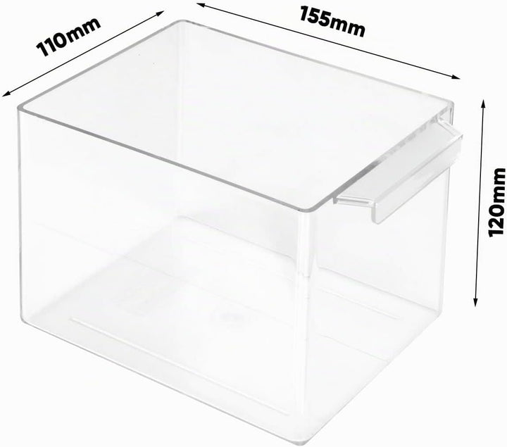 Aufbewahrungsbox mit Schubfächern Sortimentskasten - 6 Stück Transparent Schubladen - 690 x 155 x 13