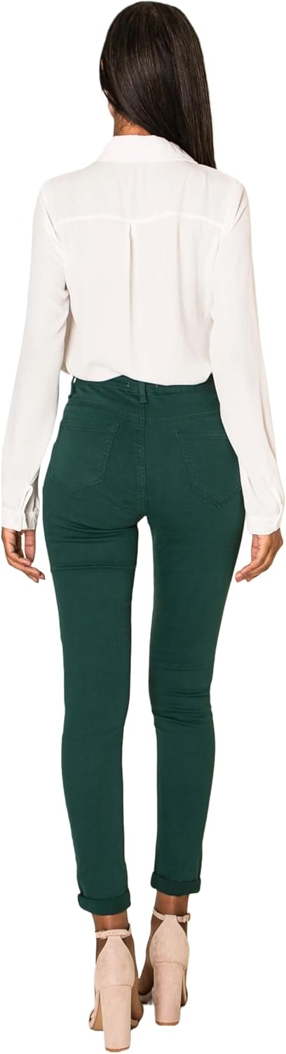 Nina Carter P109 Damen Skinny Fit Jeans High Waist Slim Hose Figurbetonte Stretch Jeanshose S Slim T