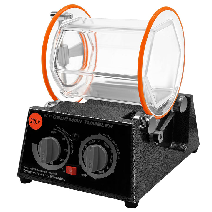 60W Rotary Tumbler Oberflächenpolierer, Poliertrommel Poliermaschine Schmuck Poliergerät Kugelmühle