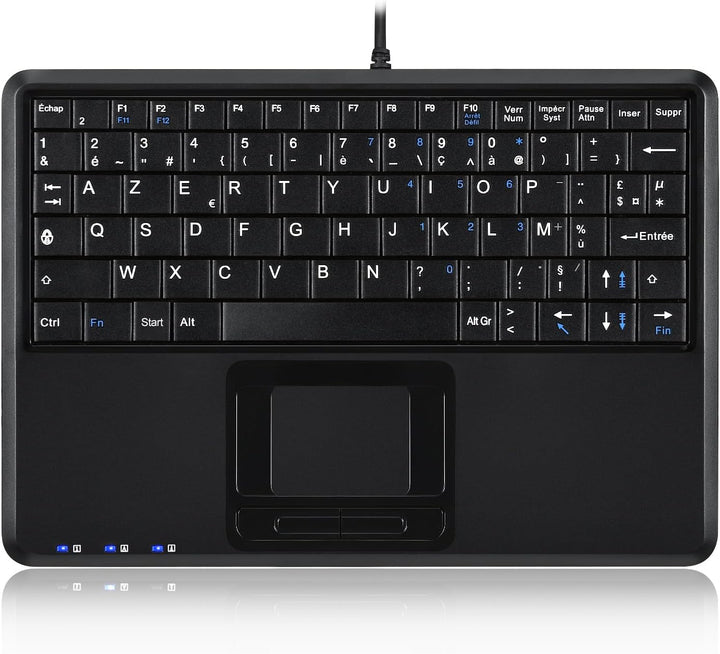Perixx PERIBOARD-510H Plus - - USB Tastatur Schwarz - Tastaturen (Mini, USB, Membran-Schlüsselschalt