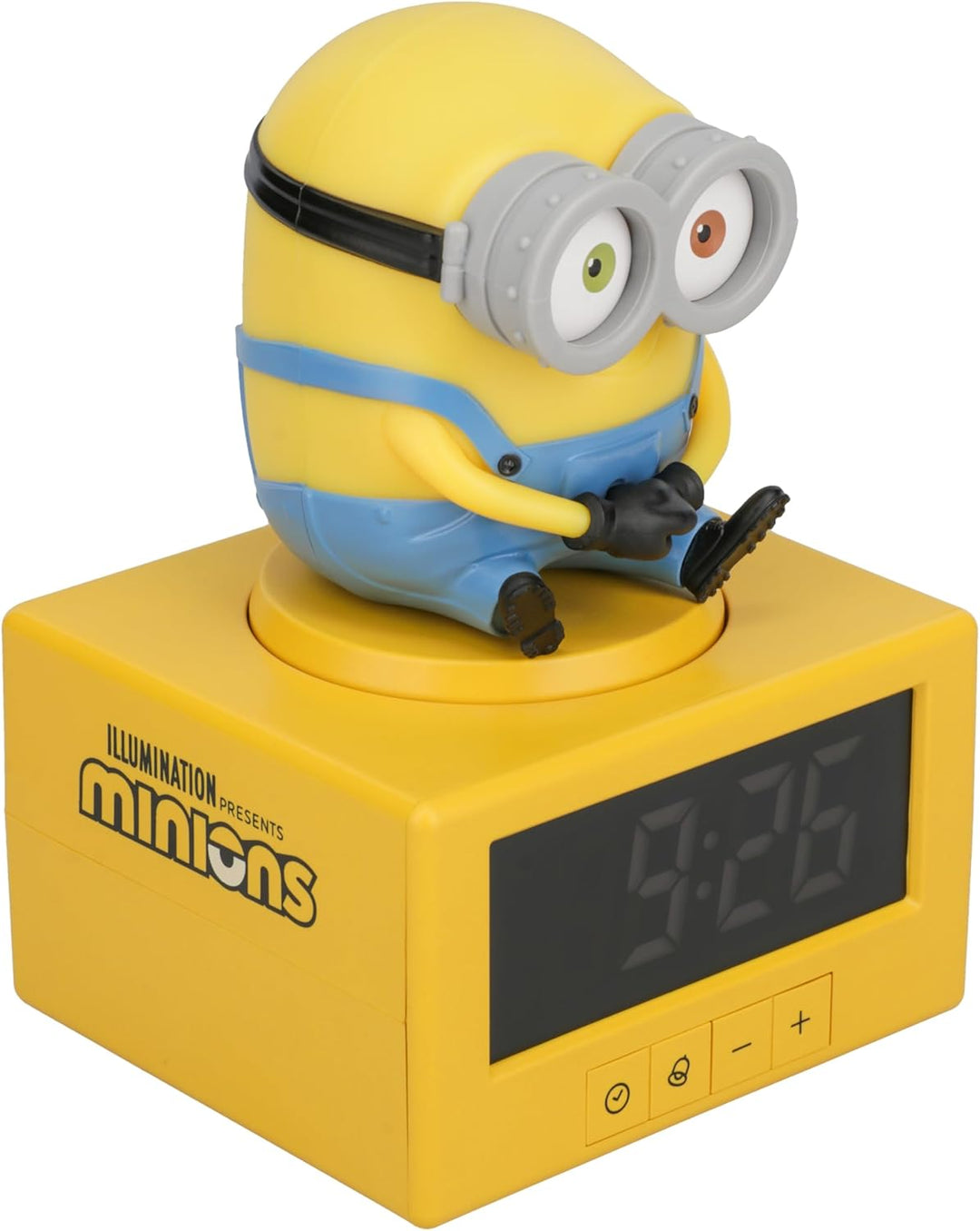 Paladone Minions Bob Symbol, Wecker – 14 cm Digitaluhr mit Nachtlicht, batteriebetrieben