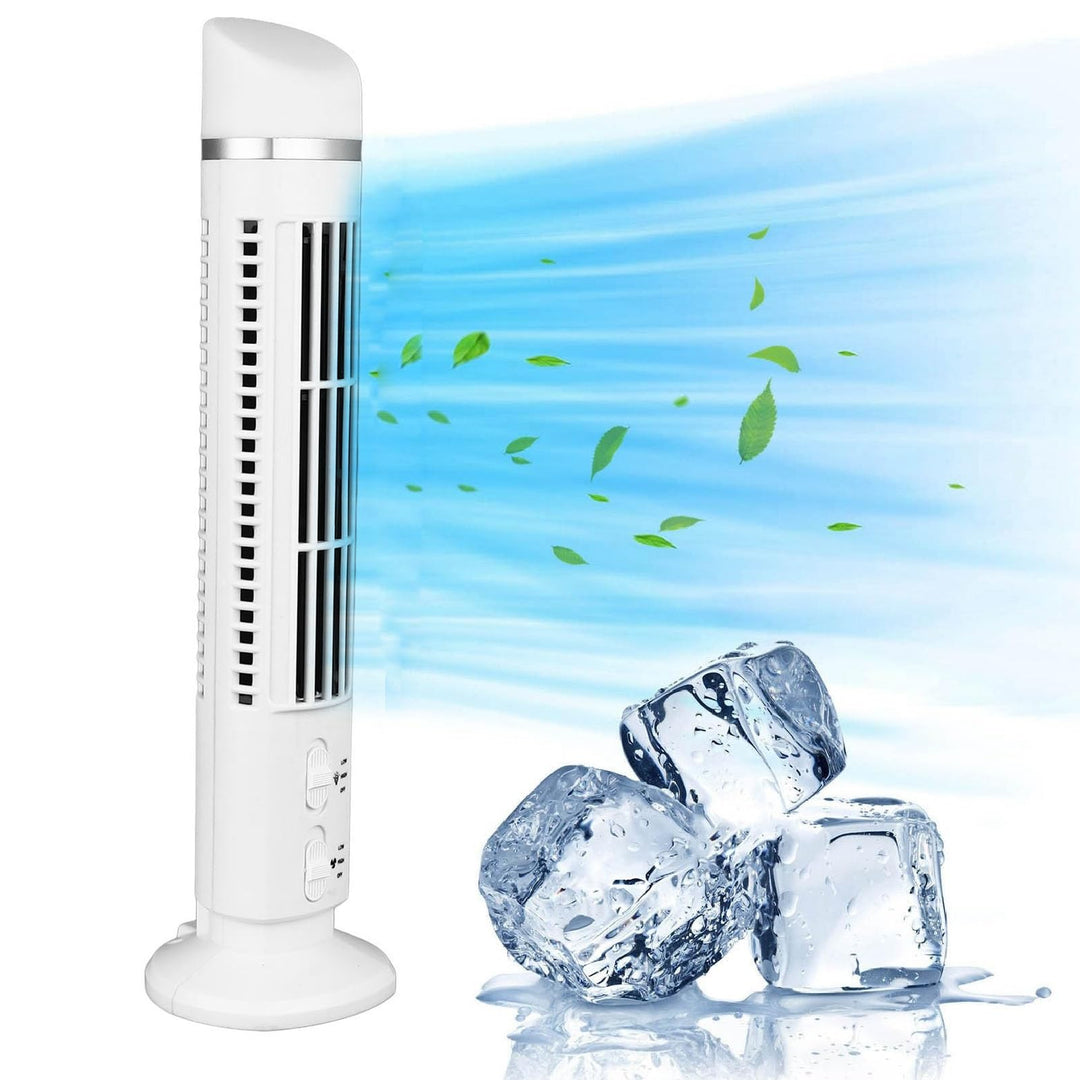 Turmventilator ohne Flügel, Tragbarer USB-Tischventilator mit Licht und Flügellosem Design für Zuhau