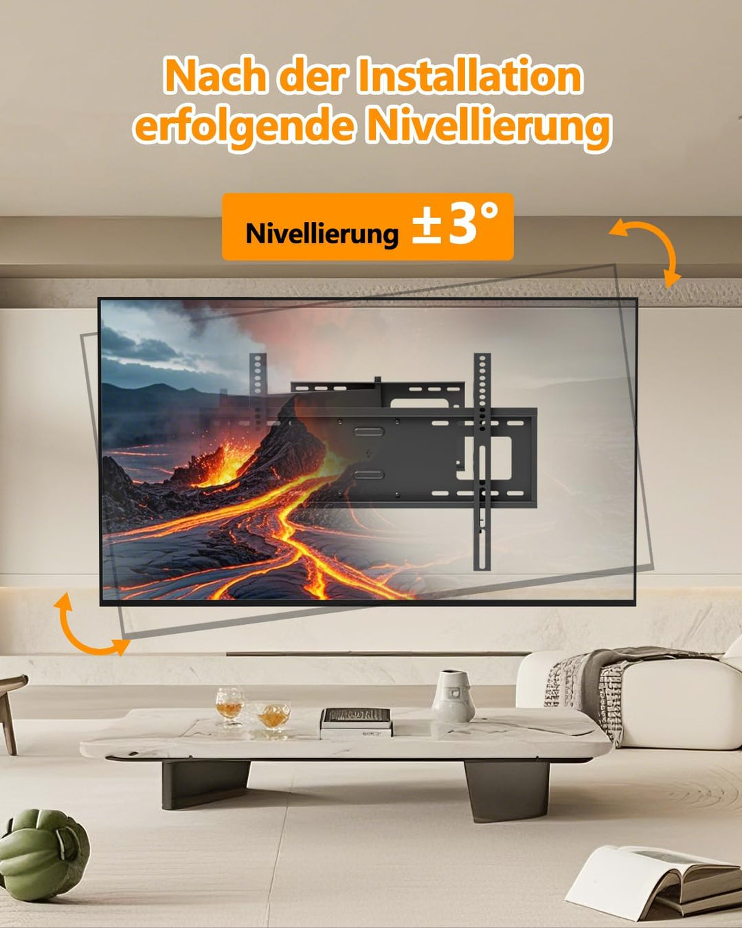 FORGING Mount TV Wandhalterung mit 1090 mm Extra Langem Gelenkarm für 32-80 Zoll LCD/LED/OLED Flachb