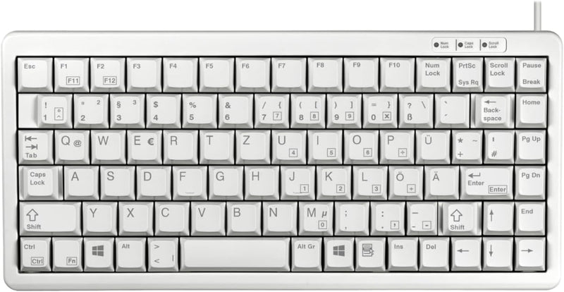 CHERRY Compact-Keyboard G84-4100, Deutsches Layout, QWERTZ Tastatur, kabelgebundene Tastatur, kompak