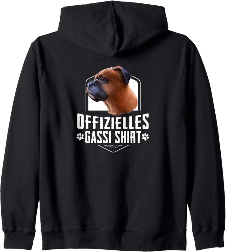 Offizielles Gassishirt Hund Gassi gehen Boxer Kapuzenjacke