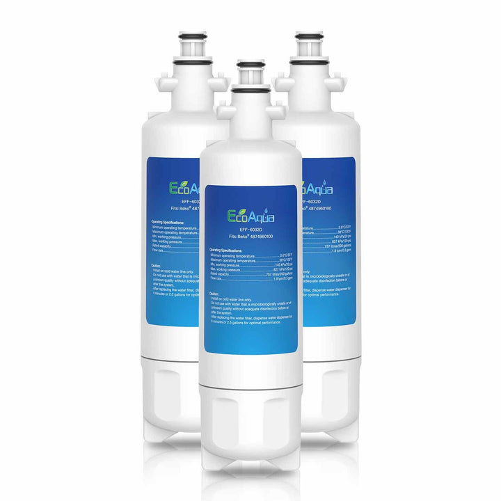 EcoAqua EFF-6032D EIS- und Wasserfilter für Kühlschränke passend für Beko 9256712, 487960200, 434665