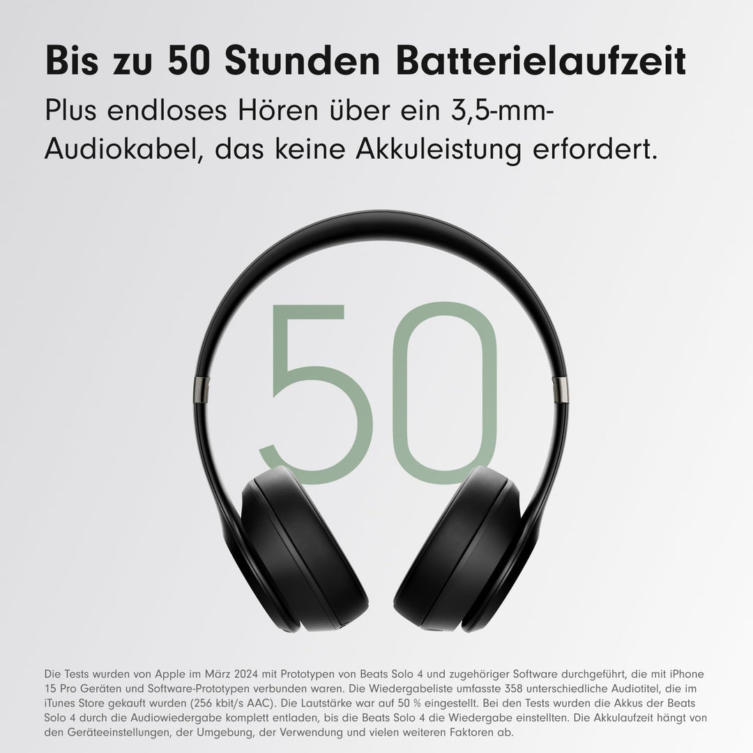 Beats Solo 4 - Kabelloser Bluetooth On-Ear Kopfhörer, Apple & Android kompatibel, Bis zu 50 Stunden