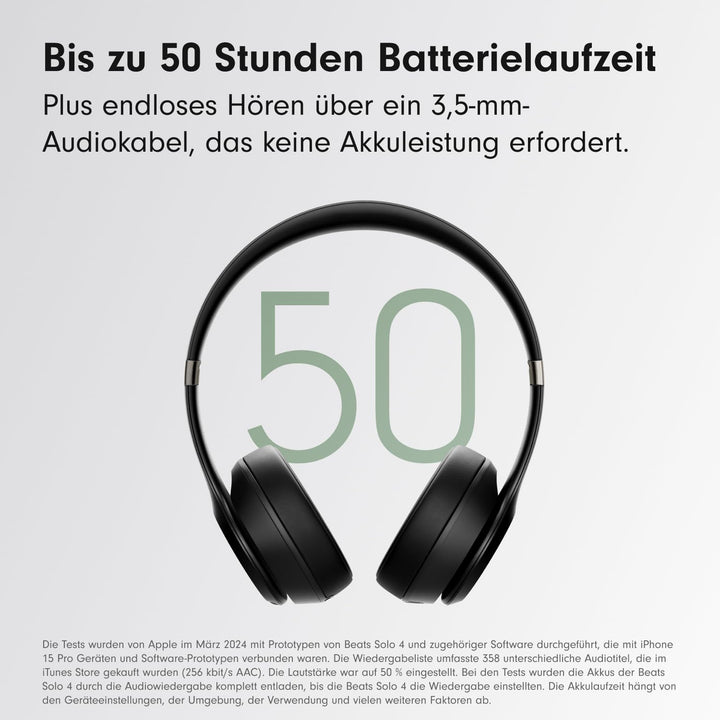 Beats Solo 4 - Kabelloser Bluetooth On-Ear Kopfhörer, Apple & Android kompatibel, Bis zu 50 Stunden