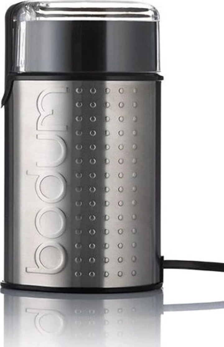 Bodum 11160-57EURO-4PL BISTRO Elektrische Kaffeemühle, 150 W, Edelstahl, Chrom matt