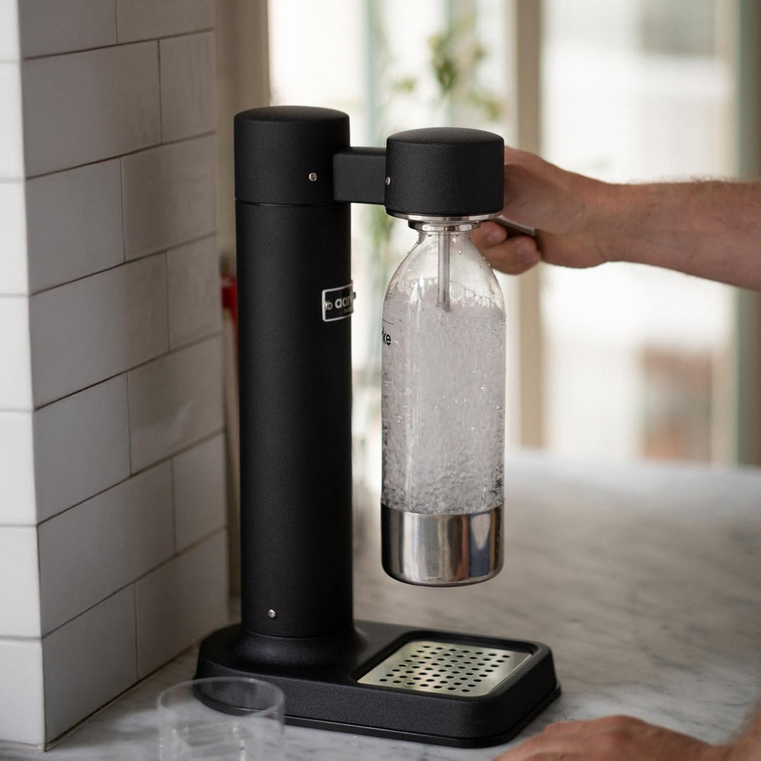 Aarke Carbonator 3 Wassersprudler mit Aarke Flasche, Mattschwarz, Mattschwarz