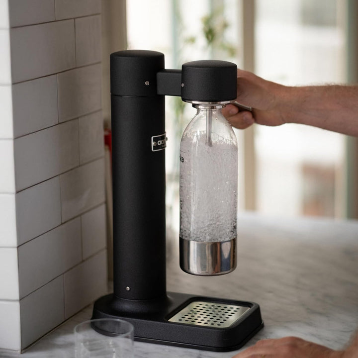 Aarke Carbonator 3 Wassersprudler mit Aarke Flasche, Mattschwarz, Mattschwarz