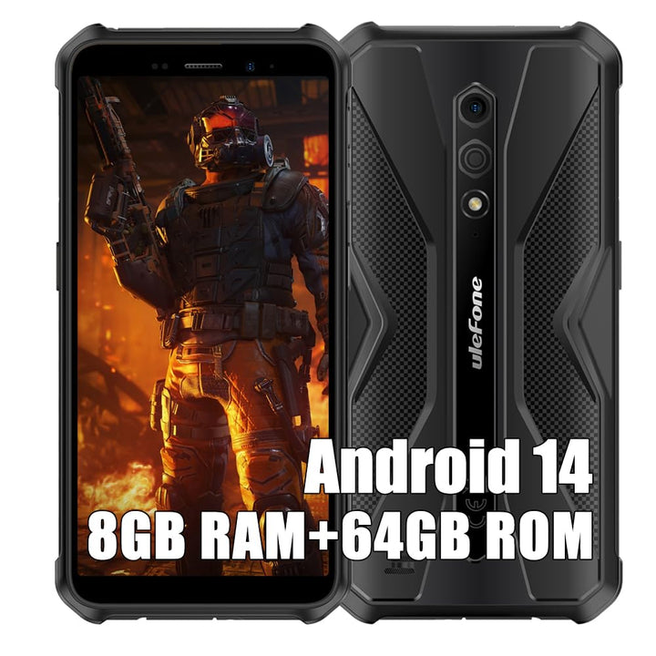 Ulefone Armor X12 Pro Outdoor Handys ohne Vertrag, MTK G36 8GB+64GB Outdoor Smartphone Android 13, 1