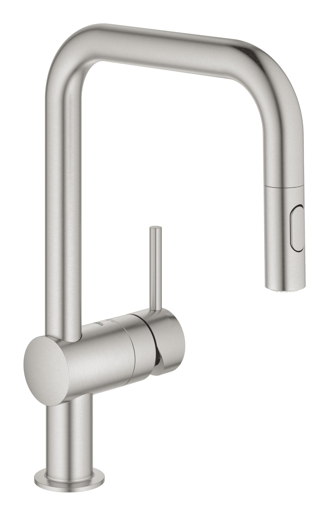 GROHE Minta - Einhand-Spültischarmatur (U-Auslauf, Einlochmontage, herausziehbare Dual Spülbrause, f