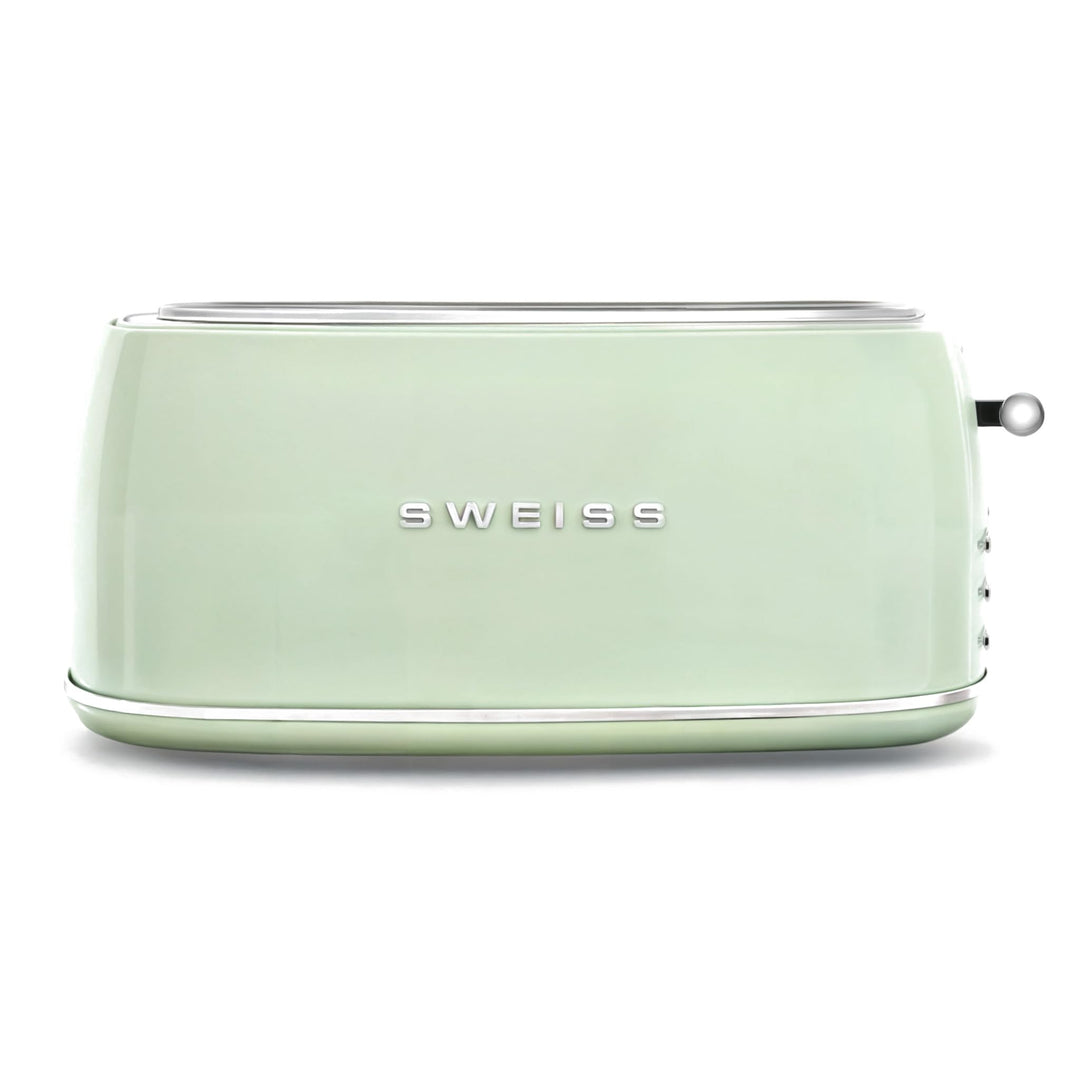 SWEISS Vintage Toaster GRV7, 2 Schlitze, 6 Bräunungsstufen, Spezialbreite für Baguettes, Auftaufunkt