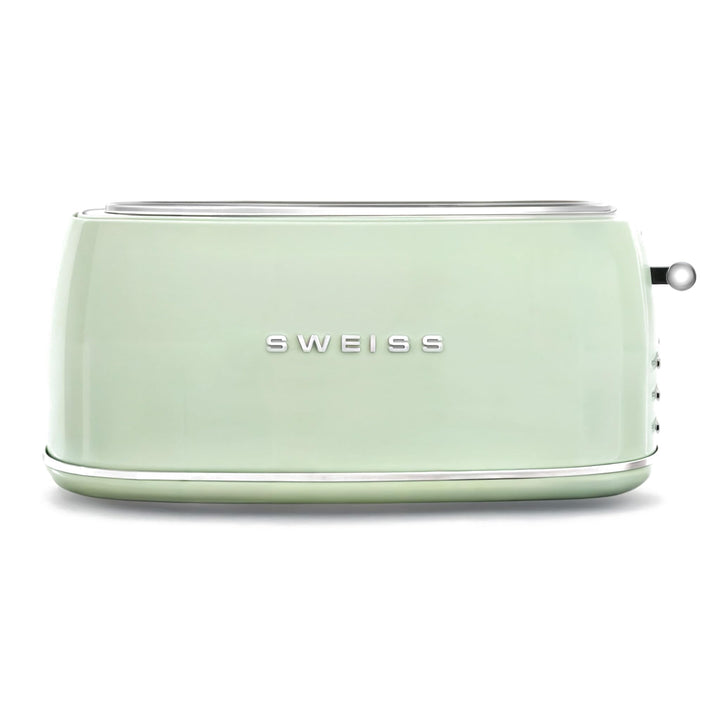 SWEISS Vintage Toaster GRV7, 2 Schlitze, 6 Bräunungsstufen, Spezialbreite für Baguettes, Auftaufunkt