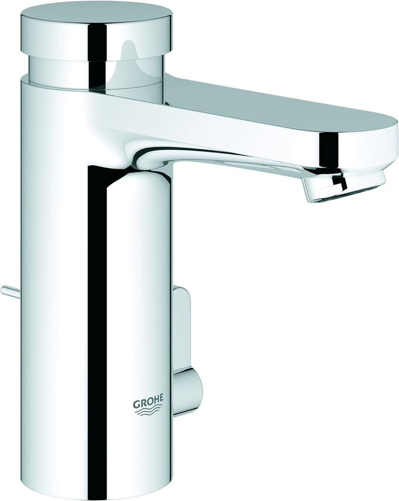 GROHE Eurosmart CS Selbstschluss-Waschtischbatterie mit Mischung und Zugstange 36318000, Silber