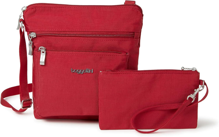 Baggallini Damen Pocket Crossbody Umhängetaschen Apfel, Apfel