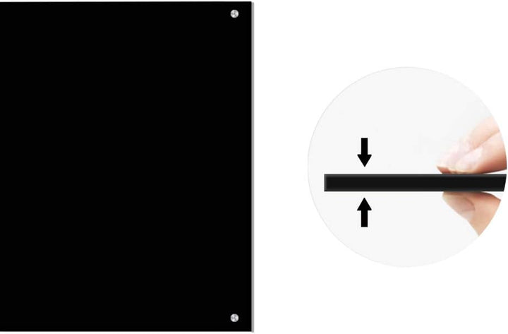 PUCHIKA Magnetisches Glas White- und Blackboard,Magnetisch Stabiler Tafel,Trocken Abwischbar,600 * 9