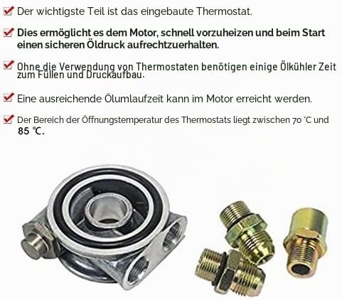 Ölkühler-Filterplatte, AN8 Ölfilter-Adapter, Aluminium, Sandwich-Ölfilter, Kühladapter, Platte, Ölte