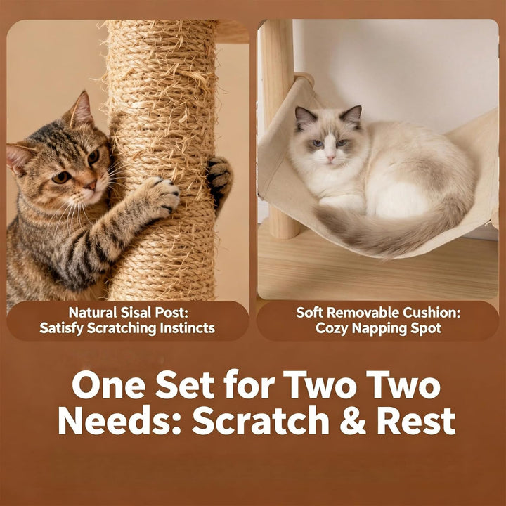 Kletterwand Katzen, Katzenbaum Hängematte, Katzen Kletterwand Set, Stabile Wandliege Katzenmöbel Mit