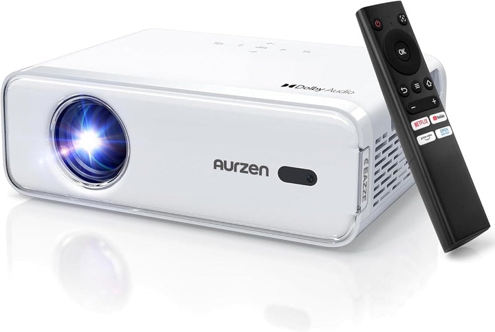 Aurzen Eazze D1 Beamer 4K Heimkino Projektor: Smart Full HD 1080P Beamer mit NetfIix Officially & Do