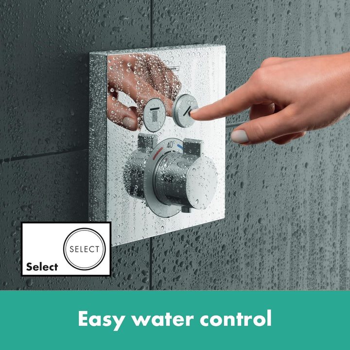 hansgrohe ShowerSelect - Thermostat Unterputz, Armatur mit Sicherheitssperre (SafetyStop) bei 40° C,