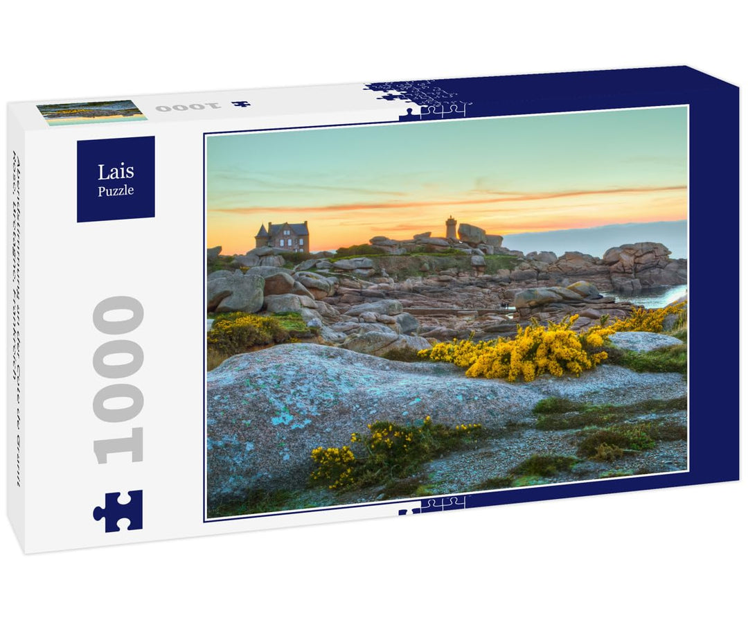 Lais Puzzle Abendstimmung an der Cote de Granit Rose, Bretagne, Frankreich 1000 Teile