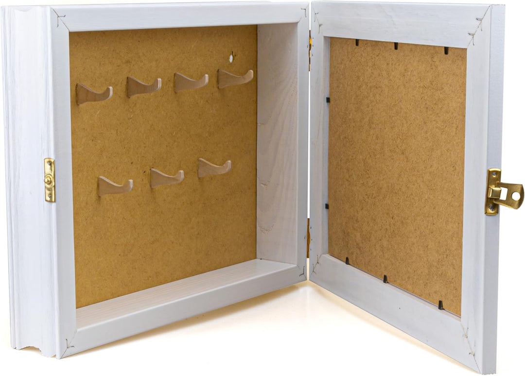 Schlüsselkasten aus Holz Hängeschrank mit Schlüsselbrett Wandorganizer für Schlüsselaufbewahrungm Sc