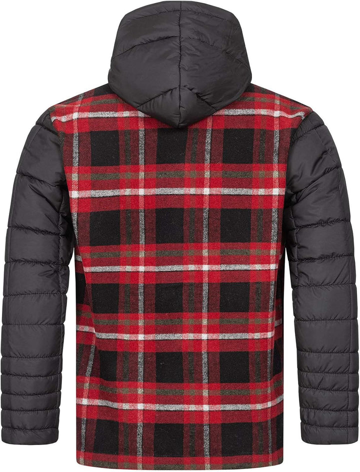 Rock Creek Herren Übergangsjacke Karierte Flanelljacke H-265 4XL Rot, 4XL Rot
