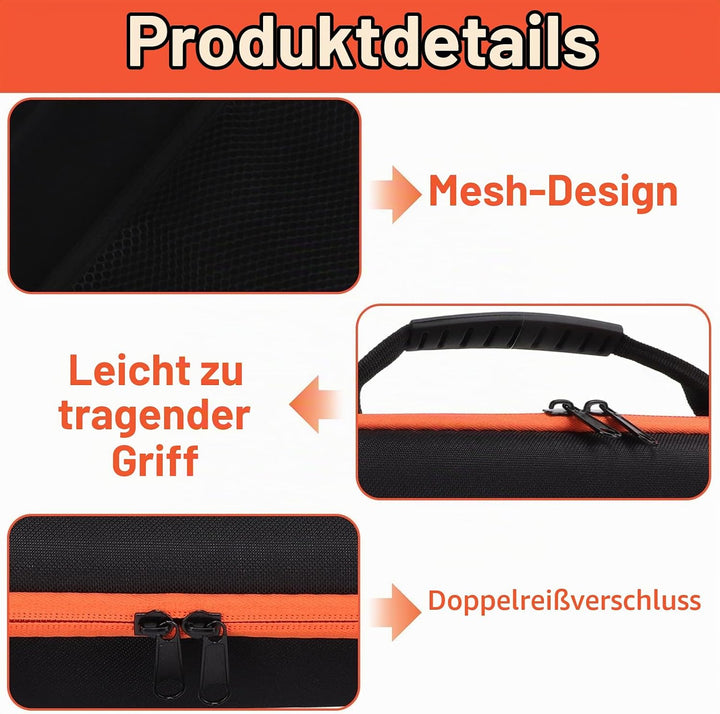 GAESHOW Werkzeugtasche Schwarz EVA Hartschale Wasserdicht Mutispandex Hardware Werkzeug Aufbewahrung
