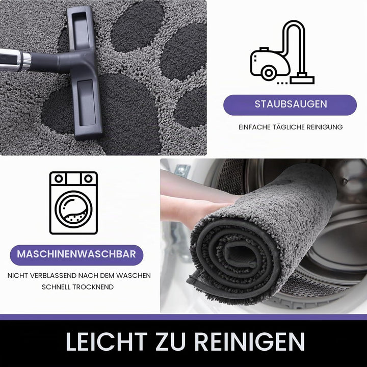 Schmutzfangmatte für Innenbereich 50 x 80 cm, rutschfeste waschbare Matte, niedriges Profil Innentür