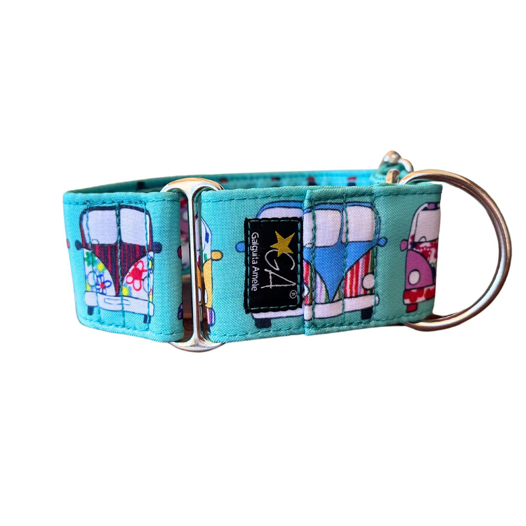 Galguita Amelie Auspuff-Halsband für Lieferwagen. Türkis. türkis 5cm de Ancho Talla M (30 - 39 cm de