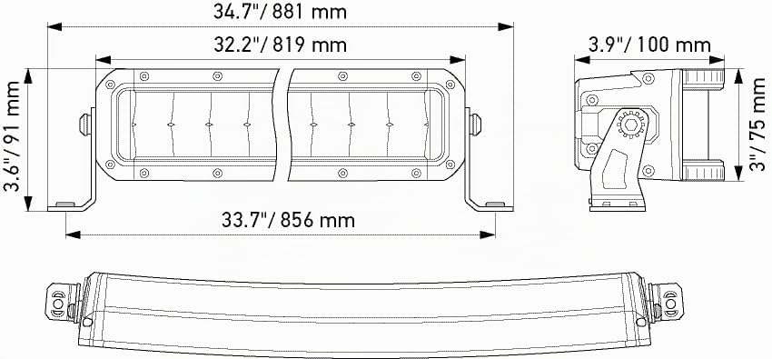HELLA LED Scheinwerfer Black Magic Double Row Curved Lightbar 30" - ECE Zulassung - 12/24V - 7900lm