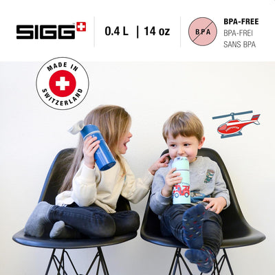 SIGG - Alu Trinkflasche Kinder - Miracle - Mit Trinkhalm - Auslaufsicher - Federleicht - BPA-frei -