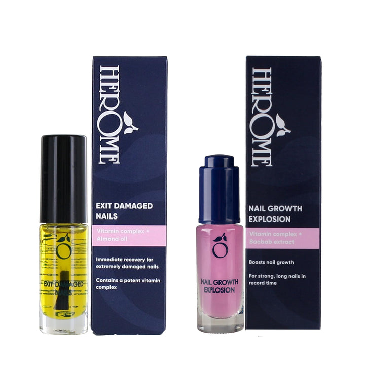 Herome Combi-Pack Ende extrem beschädigte Nägel & Nagelwachstumserum Explosion (Exit Damaged Nails &