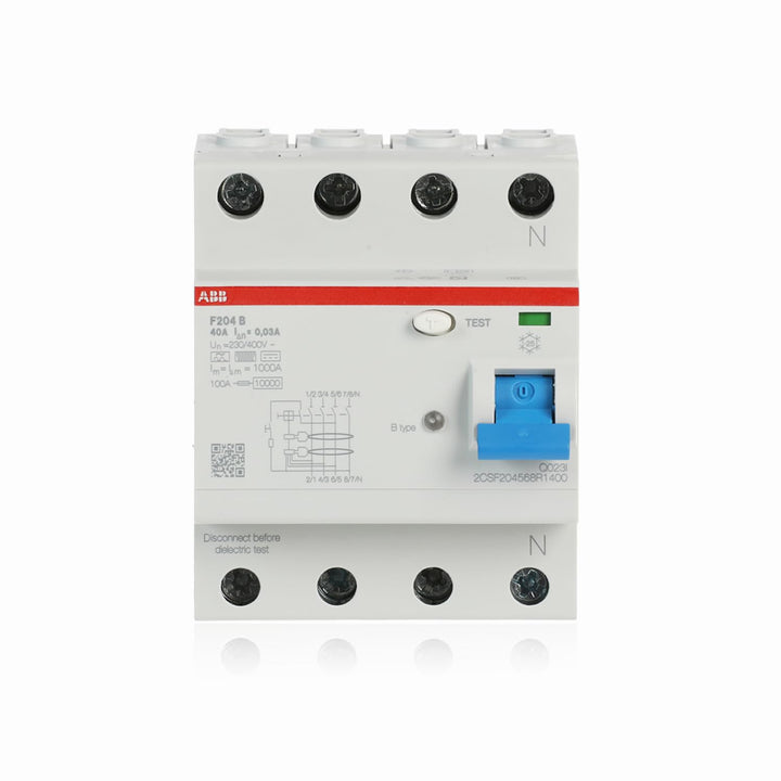 ABB 2CSF204592R1400 Type B 4P FI Kurzzeitverz Leistungsschalter, 40A, 8.4cm x 8.6cm x 10.0cm